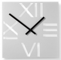 Zegar ścienny Square Roman Silver