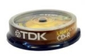 TDK CD-R 700MB 52x Cake 10szt LightScribe (CD-R80CBA10LS)